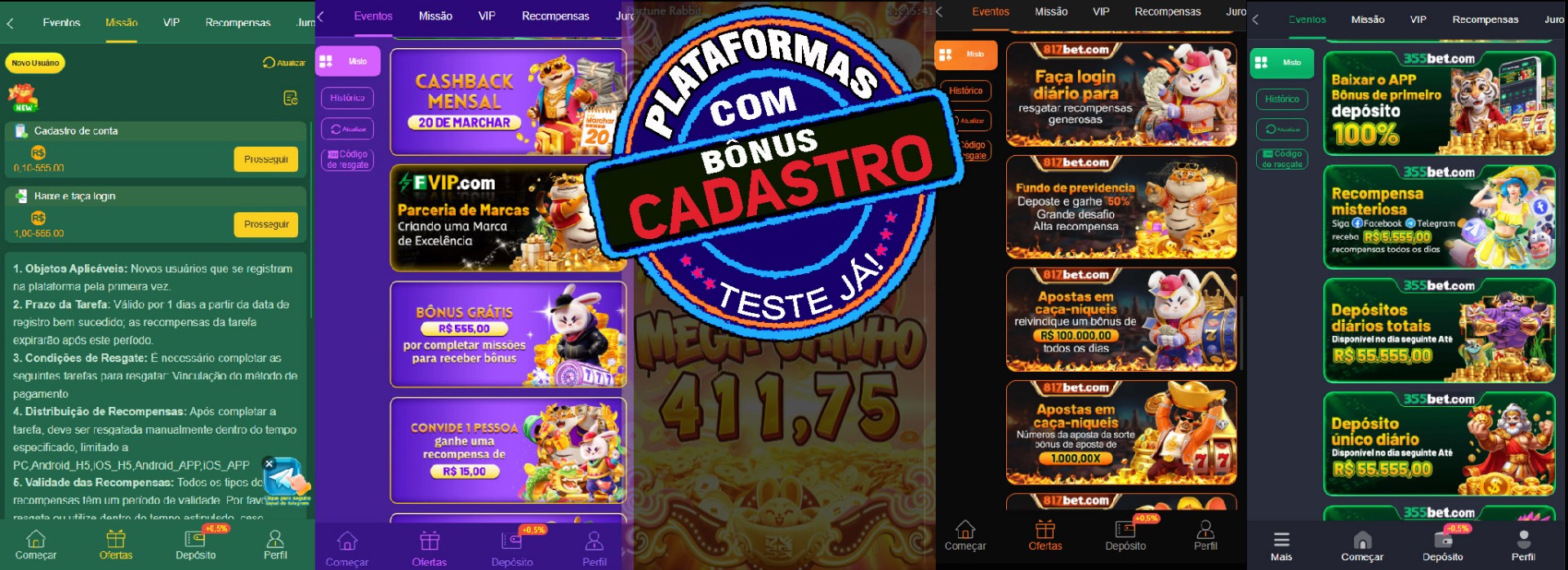 Bônus de cadastro