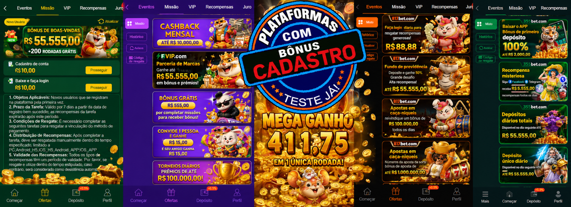 Bônus de cadastro
